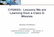 CYGNSS: Lessons We are Learning from a Class D …...CYGNSS: Lessons We are Learning from a Class D Mission Author Jessica Tumlinson, Southwest Research Institute Subject NEPP EEE