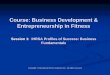 Course: Business Development & Entrepreneurship …efs.efslibrary.net/CertificatePrograms/FitMGMT/Course 1...Session Objectives To Learn About: 1. 1. The common business vocabulary