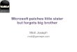 Microsoft patches little sister but forgets big brotherpowerofcommunity.net/poc2009/moti.pdf · Agenda Microsoft patches little sister but forgets big brother In the next hour, we