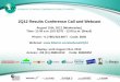 2Q12 Results Conference Call and Webcast · 2016-08-30 · 2Q12 Results Conference Call and Webcast August 15th, 2012 (Wednesday) ... +55 (11) 4688.6312 Code: 6560635# 2 This presentation