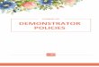 STAMPIN' UP! DEMONSTRATOR POLICIES · This document describes the policies and procedures that everyone must understand and adhere to in order to contribute to a fundamentally sound,