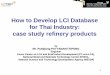How to Develop LCI Database in Thai Industry · for Thai Industry: case study refinery products by Mr. Puttipong PATTANAKITTIPONG ... The life cycle of a product – and closing the