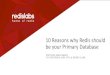 10 Reasons why Redis should be your Primary Database€¦ · The Database Market 2 NOSQL 35.0% CAGR 2016-21 RELATIONAL 7.5% CAGR 2016-21 Source: 451 Research Total Data Market Monitor