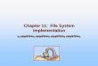Chapter 11: File System Implementationsst.nsu.edu/csc464/notes/ch11.pdfOperating System Concepts – 7th Edition, Jan 1, 2005 11.9 Silberschatz, Galvin and Gagne ©2005 Virtual File
