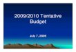 2009/2010 Tentative2009/2010 Tentative Budget - E-Gov Link€¦ · Adopt Tentative Budget ... Capital Projects Capital Projects --CitI tCommunity Improvements Projects 2009/2010 Budget