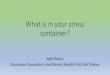 What is in your stress container? - static.lgfl.net · 2019-02-11 · The stress container exercise 1.What is in your stress container? 2. What evidence do you have that support your