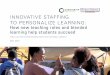 INNOVATIVE STAFFING TO PERSONALIZE LEARNING · learning, improve the student learning experience, and lead to stronger student outcomes. Innovative staffing arrangements helped the