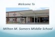 Milton M. Somers Middle School · 2 days ago · Bell Schedule 8 Period Day 6 classes each day • Two periods of Math everyday • Two periods of Language Arts everyday • One period