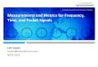 Measurements and Metrics for Frequency, Time, and Packet Signals · 2013-04-16 · Measurements and Metrics for Frequency, Time, and Packet Signals . 2 Presentation Outline •Introduction