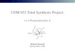 CEM 852 Total Synthesis Project - chemistry.msu.edu · CEM 852 Total Synthesis Project Background (+)- and (−)-Preuisolactone A: A Pair of Caged Norsesquiterpenoidal Enantiomers