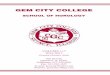 SCHOOL OF HOROLOGY - Gem City College€¦ · GEM CITY COLLEGE SCHOOL OF HOROLOGY VOLUME 117 2015-2017 Printed October 2016 700 STATE QUINCY, IL 62301 Telephone: 217-222-0391 Fax: