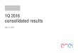 1Q 2016 consolidated results - enel.com · 1Q 2016 consolidated results Opening remarks 3 Outperformance of retail business, offsets weak price environment in Italy and Iberia +0.2