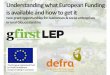 Understanding what European Funding is available and how ... ... What difference grant funding will make compared to what would happen without grant funding. Need and Demand Why grant