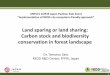 Land sparing or land sharing: Carbon stock and …copjapan.env.go.jp/cop/cop24/assets/pdfs/events/2018-12...2018/12/13  · harmonize biodiversity conservation and human land use applying
