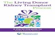 The Living Donor Kdni ey Tansplanr t - BC Transplant Society donation/The Living Donor K… · donor assessment team will help notify all parties involved. Financial Considerations