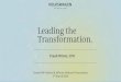 Leading the Transformation. · Car Market VW Group Car Market VW Group Car Market VW Group Development World Car Market vs. Volkswagen Group Car Deliveries to Customers1) (Growth