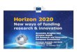 Ruxandra Draghia-Akli DG RI - eesc.europa.eu• Pilot call: €100 million in 2015 ; €100 million in 2016 • Expected impact: Fast development, commercial take-up and/or wide deployment