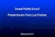 Presentación Para Los Padres - Dowell Middle School › uploads › 8 › 5 › 5 › 4 › 8554984 › 2017 … · • Consejeros –Jennifer Morse and Rayshana Adams • Especialista