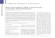 Methods, Models & Techniquesdosequis.colorado.edu/Courses/MethodsLogic/papers/NexGenSeq.pdf · Methods, Models & Techniques High-throughput DNA sequencing – concepts and limitations