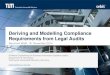 Deriving and Modelling Compliance Requirements …Explicit Modelling Analysis of laws and texts lead to legal obligations • Explicit EA objects (processes, functions etc.) as model