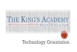Technology Orientation - The King's Academy...Office 365 Good afternoon p Search apps, documents, people, and sites Install Office apps v OneNote Admin Settings Search all settings