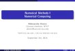 Numerical Methods I Numerical Computing · Numerical Methods I Numerical Computing Aleksandar Donev Courant Institute, NYU1 donev@courant.nyu.edu 1MATH-GA 2011.003 / CSCI-GA 2945.003,