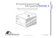 Commercial Dryer Parts Manuallaverap.com/imagenes/productos/soporte/despieces/SDE1.pdf · Parts . Commercial DryersSDE1 Metered and Nonmetered Refer to Page 3 for Model Numbers D304P_505026