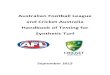 Australian Football League and Cricket Australia Handbook ... · Australian Football League & Cricket Australia Handbook of Testing for Synthetic Turf 2013 Page 2 of 53 Whilst every