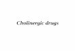 Cholinergic drugs - كلية الطب · Cholinergic drugs Are drugs act on receptors that are activated by acetylcholine(ACH) which is the neurotransmitter of the parasympathetic