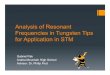 Analysis of Resonant Frequencies in Tungsten Tips for ...€¦ · Roark's Formulas for Stress and Strain, 7th Edition, September 2001 ! M. Kulawik, M. Nowicki, G. Thielsch, L. Cramer,