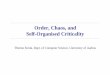 Self-Organised Criticality Order, Chaos, andarpwhite/courses/95590Y/notes/SI...Order, Chaos, and SOC Self-organised Criticality What is the mechanism behind power laws? Ideas cooperative
