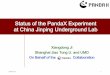 Status of the PandaX Experiment at China Jinping ...•We had a series of engineering runs in 2015, fixing various problems as we were testing all the components of the setup. •A