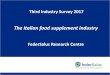 Third Industry Survey 2017 - Federsalus · supplements** According to FederSalus data for pharmacy and large retailer channels only, Italian food supplement market is worth nearly