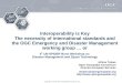 Interoperability is Key The necessity of international ... Cartography in Early Warning and Crisis Managemnt WG - Event Workshop Early Warning and Crises Management: Cartography and