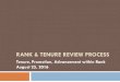 Rank & Tenure Review Process - Benedictine University€¦ · RANK & TENURE REVIEW PROCESS Tenure, Promotion, Advancement within Rank August 25, 2016 . The Faculty Handbook 2 Specific