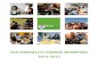 SUSTAINABILITY COURSE INVENTORY 2012-2013 · The Sustainability Course Inventory was prepared by the University of Pennsylvania Green ... in Higher Eduction (AASHE) as a part of their