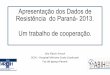Apresentação dos Dados de Resistência do Paraná-2013 Um ...Dra.FláviaTrench SCIH –Hospital Ministro Costa Cavalcanti Foz do Iguaçu-Paraná . Apresentação dos Dados de Resistência