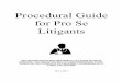 Procedural Guide for Pro Se Litigants prose... · 2014-05-23 · moreover, procedural guide for pro se litigants this information is provided meely as a guide to pro se litigants