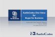 AudioCodes One Voice for Skype for BusinessCorporate Presentation Author AudioCodes Created Date 8/2/2017 11:38:13 AM 