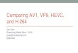 Comparing AV1, VP9, HEVC, and H - Streaming Learning Center · Comparing AV1, VP9, HEVC, and H.264. Jan Ozer. Streaming Media East – 2018. jozer@mindspring.com. @janozer