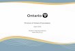 Province of Ontario Presentation · 2020-04-23 · Ontario’s Fiscal Plan 4 • The Province is projecting a deficit of $9.2 billion in 2019–20 which represents an improvement