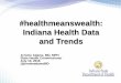 #healthmeanswealth: Indiana Health Data and Trends · Infant Mortality Rates County Level, All Races 2010 - 2014 HIGHEST Infant Mortality Rates in State • Daviess = 10.6 • Grant