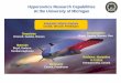 Hypersonics Research Capabilities At the University …...Hypersonic Materials Boyd, Sodano, Sundararaghavan Thermal Protection Systems Fabrication and Experimental Testing of TPS