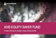 AXIS EQUITY SAVER FUND - Mutual Funds Online | …...Axis Equity Saver Fund • Equity –All-cap strategy • (20-45% of the portfolio) 3 Endeavour to generate capital appreciation