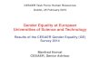 Gender Equality at European Universities of Science and ... · Gender Equality at European Universities of Science and Technology Results of the CESAER Gender Equality (GE) Survey