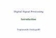 Digital Signal Processing Introductionyoga/courses/DSP/P1_intro.pdf · 4 Advantages of DSP •Guaranteed Accuracy ( determined by the number of bits ) •Superior Performance ( Than