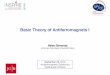 Basic Theory of Antiferromagnets I - uni-mainz.de · Basic Theory of Antiferromagnets I September 26, 2016 Antiferromagnetic Spintronics Waldhausen Schloss Helen Gomonay Johannes