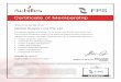 Certificate of Membership - Global Supply Line Certificate of Membership Achilles Certificate of Membership