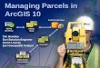 Managing Parcels in ArcGIS 10 - · PDF file Managing Parcels in ArcGIS 10 Editing Workflows Editing Maps ArcGIS Geodatabase Public Access Value Analysis Basemaps Tim Hensley Esri Solution