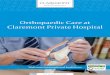 Orthopaedic Care at Claremont Private Hospital · Services at Claremont Private Hospital Claremont Private Hospital is situated in acres of beautifully landscaped grounds. Patients